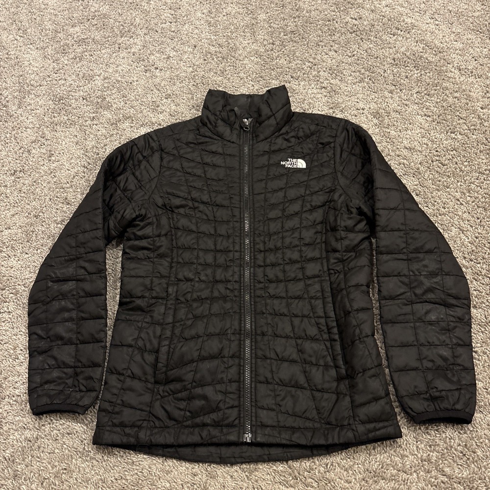 The North Face Girl's Black Lightweight Thermoball Jacket, Size Large (14/16)